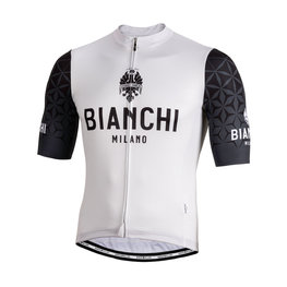 BIANCHI MILANO Cyklistický dres s krátkým rukávem - PEDASO - černá/bílá