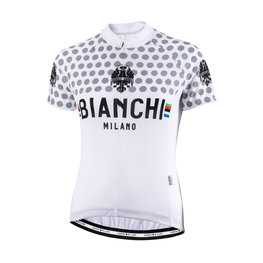 BIANCHI MILANO Cyklistický dres s krátkým rukávem - CROSIA LADY - bílá/šedá