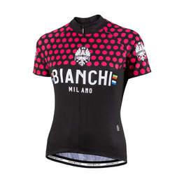 BIANCHI MILANO Cyklistický dres s krátkým rukávem - CROSIA LADY - růžová/černá