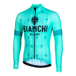 BIANCHI MILANO Cyklistický dres s dlouhým rukávem letní - PERTICARA - zelená