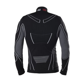 BIOTEX Cyklistické triko s dlouhým rukávem - TURTLENECK - černá
