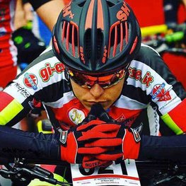 BIOTEX Cyklistické rukavice dlouhoprsté - SUMMER - červená/černá