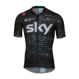CASTELLI Cyklistický dres s krátkým rukávem - TEAM SKY 2017 - černá