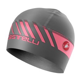 CASTELLI Cyklistická čepice - ARRIVO 3 THERMO - šedá/růžová