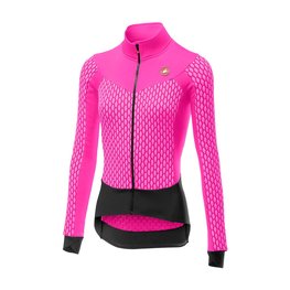 CASTELLI Cyklistický dres s dlouhým rukávem zimní - SFIDA LADY WINTER - růžová/černá