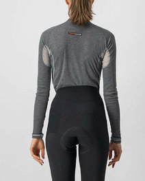CASTELLI Cyklistické triko s dlouhým rukávem - FLANDERS 2 WARM LADY - šedá