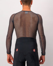 CASTELLI Cyklistické triko s dlouhým rukávem - MIRACOLO WOOL - černá