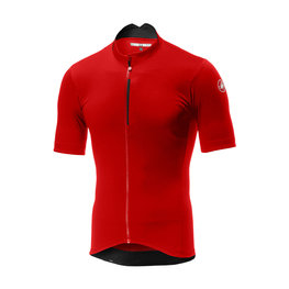 CASTELLI Cyklistický dres s krátkým rukávem - ESPRESSO - červená