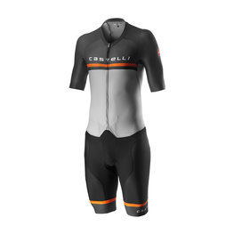 CASTELLI Cyklistická kombinéza - SANREMO 4 SPEED - černá/šedá