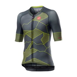 CASTELLI Cyklistický dres s krátkým rukávem - CLIMBER'S 3.0 - šedá/žlutá