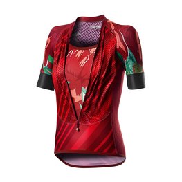 CASTELLI Cyklistický dres s krátkým rukávem - CLIMBER'S LADY - červená