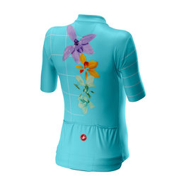 CASTELLI Cyklistický dres s krátkým rukávem - FIORITA LADY - tyrkysová