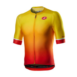 CASTELLI Cyklistický dres s krátkým rukávem - AERO RACE 6.0 - červená/žlutá