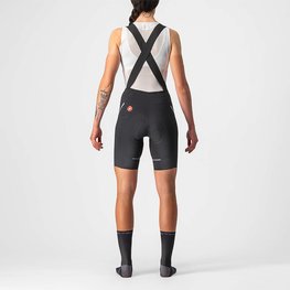 CASTELLI Cyklistické kalhoty krátké s laclem - VELOCISSIMA 3 LADY - černá