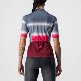 CASTELLI Cyklistický dres s krátkým rukávem - DOLCE LADY - bordó/modrá