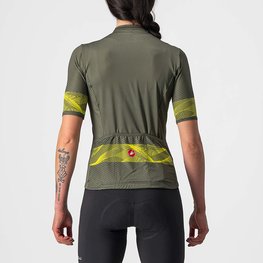 CASTELLI Cyklistický dres s krátkým rukávem - FENICE LADY - žlutá/zelená