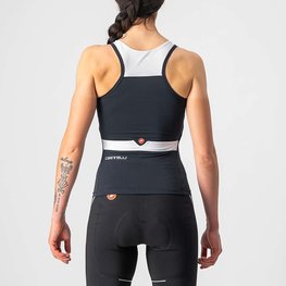 CASTELLI Cyklistický dres bez rukávů - SOLARIS LADY - černá/bílá
