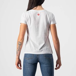 CASTELLI Cyklistické triko s krátkým rukávem - BELLAGIO TEE LADY - bílá