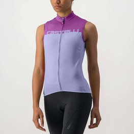 CASTELLI Cyklistický dres bez rukávů - VELOCISSIMA LADY - fialová