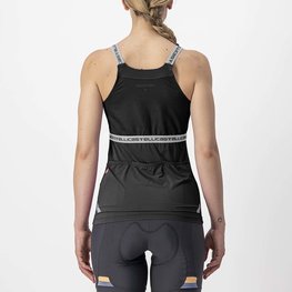 CASTELLI Cyklistický dres bez rukávů - BAVETTE LADY - antracitová