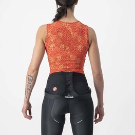 CASTELLI Cyklistické triko bez rukávů - PRO MESH 4 W LADY - oranžová
