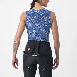 CASTELLI Cyklistické triko bez rukávů - PRO MESH 4 W LADY - modrá