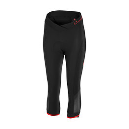 CASTELLI Cyklistické kalhoty 3/4 bez laclu - VISTA LADY - červená/černá