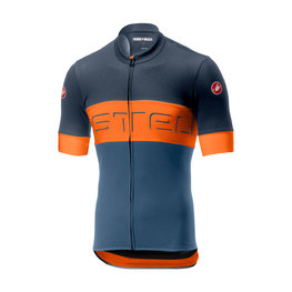 CASTELLI Cyklistický dres s krátkým rukávem - PROLOGO VI - oranžová/modrá