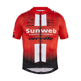 Cyklistický dres s krátkým rukávem - SUNWEB 2019 - černá/červená/bílá