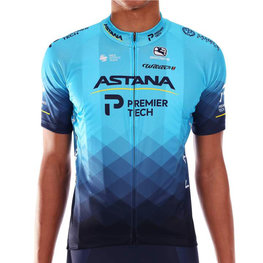 GIORDANA Cyklistický dres s krátkým rukávem - ASTANA 2021 VERO PRO - tyrkysová