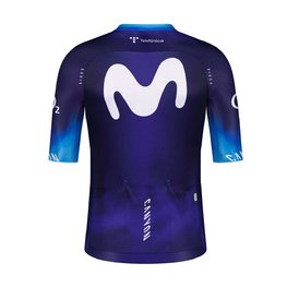 GOBIK Cyklistický dres s krátkým rukávem - MOVISTAR 2023 - bílá/modrá