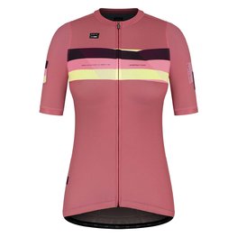 GOBIK Cyklistický dres s krátkým rukávem - STARK LADY - bordó/růžová/žlutá