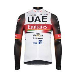 GOBIK Cyklistický dres s dlouhým rukávem zimní - UAE 2021 PACER - bílá/červená