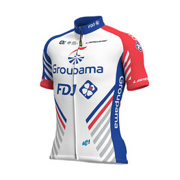 ALÉ Cyklistický dres s krátkým rukávem - GROUPAMA FDJ 2019 - bílá/modrá/červená