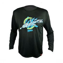 HAVEN Cyklistický dres s dlouhým rukávem letní - NAVAHO LONG MTB - bílá/černá