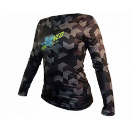 HAVEN Cyklistický dres s dlouhým rukávem letní - PEARL NEO LONG LADY - černá