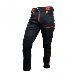 HAVEN Cyklistické kalhoty dlouhé bez laclu - SINGLETRAIL LONG - červená/černá