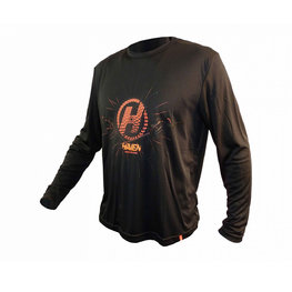 HAVEN Cyklistický dres s dlouhým rukávem letní - NAVAHO LONG II - černá/červená