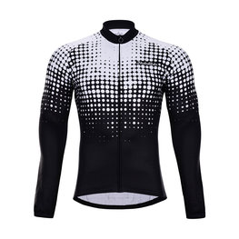 HOLOKOLO Cyklistický dres s dlouhým rukávem zimní - POLAR WINTER  - bílá/černá