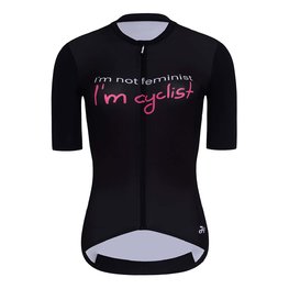 HOLOKOLO Cyklistický dres s krátkým rukávem - CYCLIST ELITE LADY - růžová/černá/bílá