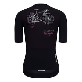 HOLOKOLO Cyklistický dres s krátkým rukávem - CYCLIST ELITE LADY - růžová/černá/bílá