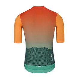 HOLOKOLO Cyklistický dres s krátkým rukávem - INFINITY - oranžová/zelená/červená
