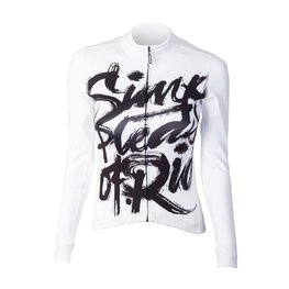 HOLOKOLO Cyklistický dres s dlouhým rukávem zimní - STREETBEAT LADY WNT - bílá/černá