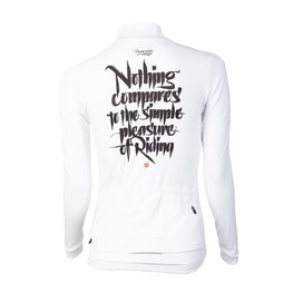 HOLOKOLO Cyklistický dres s dlouhým rukávem zimní - STREETBEAT LADY WNT - bílá/černá
