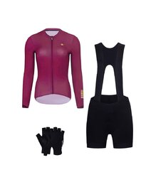 RIVANELLE Cyklistický mega set - VICTORIOUS - bordó/černá
