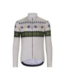 HOLOKOLO Cyklistický zimní dres a kalhoty - FROSTTRAIL WINTER - zelená/černá/šedá