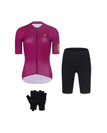 RIVANELLE Cyklistický mega set - VICTORIOUS GOLD - bordó/černá