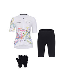 RIVANELLE Cyklistický mega set - MAAPPI ELITE LADY - bílá/černá