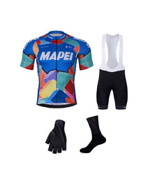 BONAVELO Cyklistický mega set - MAPEI - bílá/modrá/černá