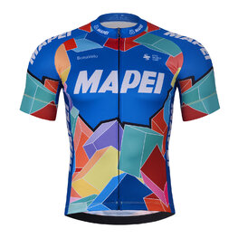 BONAVELO Cyklistický krátký dres a krátké kalhoty - MAPEI - modrá/černá